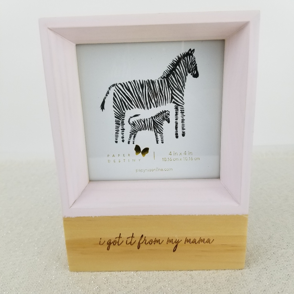 I got it from my mama pink and natural wood frame